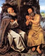 SAVOLDO, Giovanni Girolamo St Anthony Abbot and St Paul Spain oil painting artist